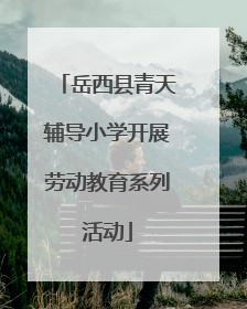 岳西县青天辅导小学开展劳动教育系列活动