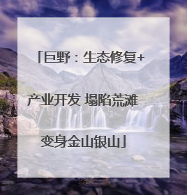 巨野：生态修复+产业开发 塌陷荒滩变身金山银山