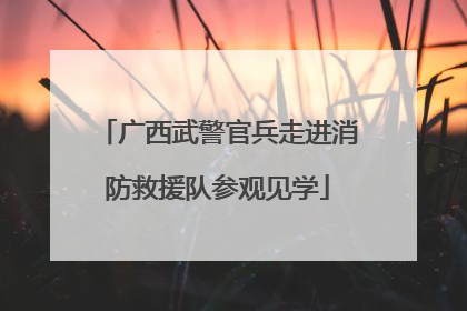 广西武警官兵走进消防救援队参观见学