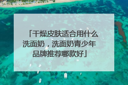 干燥皮肤适合用什么洗面奶，洗面奶青少年品牌推荐哪款好
