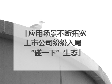 应用场景不断拓宽 上市公司纷纷入局“碰一下”生态