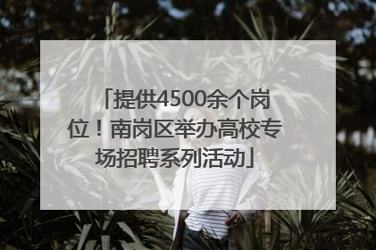 提供4500余个岗位！南岗区举办高校专场招聘系列活动