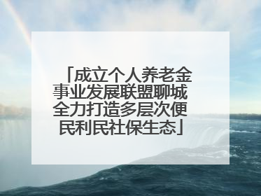 成立个人养老金事业发展联盟聊城全力打造多层次便民利民社保生态