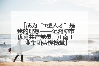 成为“π型人才”是我的理想——记湘潭市优秀共产党员、江南工业集团劳模杨斌
