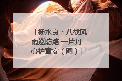 杨水良：八载风雨巡防路 一片丹心护童安（图）