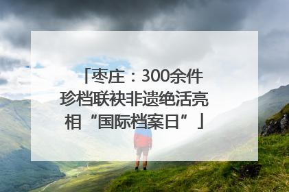 枣庄：300余件珍档联袂非遗绝活亮相“国际档案日”
