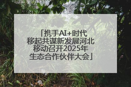 携手AI+时代 移起共谋新发展河北移动召开2025年生态合作伙伴大会
