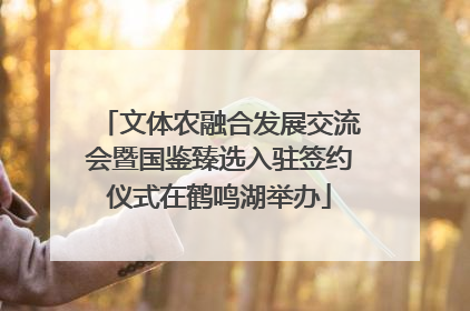 文体农融合发展交流会暨国鉴臻选入驻签约仪式在鹤鸣湖举办