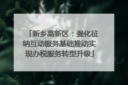 新乡高新区：强化征纳互动服务基础推动实现办税服务转型升级