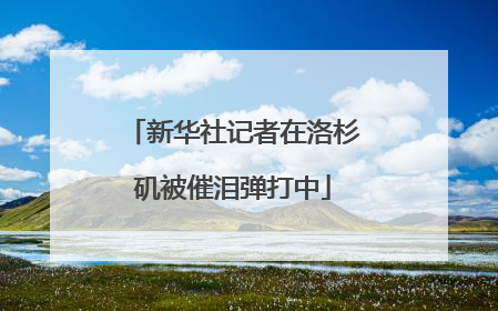 新华社记者在洛杉矶被催泪弹打中