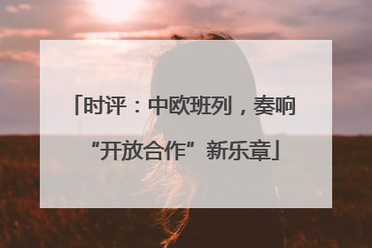 时评：中欧班列，奏响“开放合作”新乐章