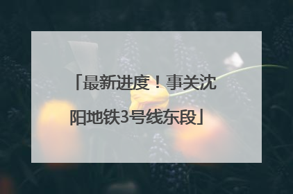 最新进度！事关沈阳地铁3号线东段