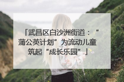 武昌区白沙洲街道：“蒲公英计划”为流动儿童筑起“成长乐园”