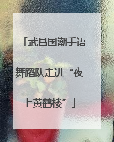 武昌国潮手语舞蹈队走进“夜上黄鹤楼”