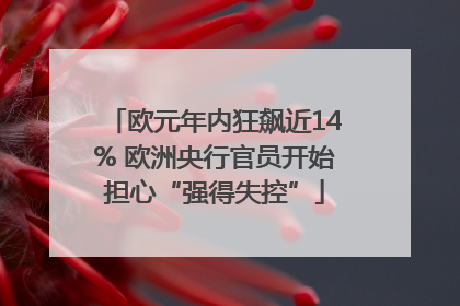 欧元年内狂飙近14% 欧洲央行官员开始担心“强得失控”