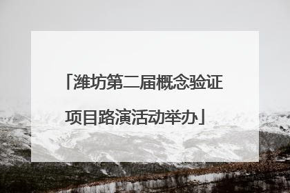 潍坊第二届概念验证项目路演活动举办