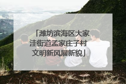 潍坊滨海区大家洼街道孟家庄子村文明新风展新貌