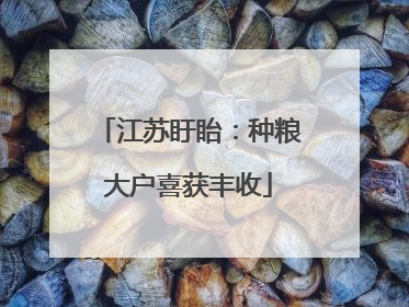 江苏盱眙：种粮大户喜获丰收