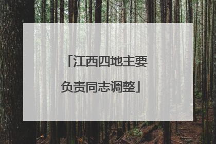 江西四地主要负责同志调整