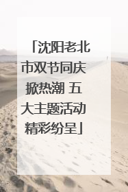沈阳老北市双节同庆掀热潮 五大主题活动精彩纷呈