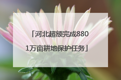 河北超额完成8801万亩耕地保护任务