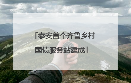 泰安首个齐鲁乡村国债服务站建成