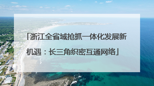 浙江全省域抢抓一体化发展新机遇：长三角织密互通网络
