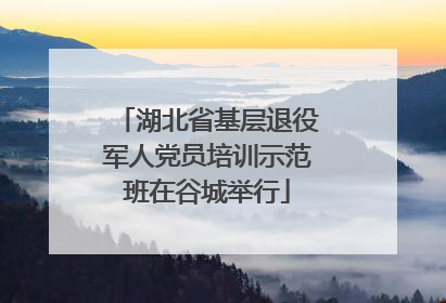 湖北省基层退役军人党员培训示范班在谷城举行