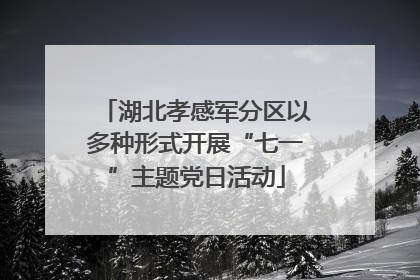 湖北孝感军分区以多种形式开展“七一”主题党日活动