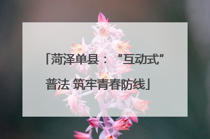 菏泽单县：“互动式”普法 筑牢青春防线