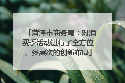 菏泽市商务局：对消费季活动进行了全方位、多层次的创新布局