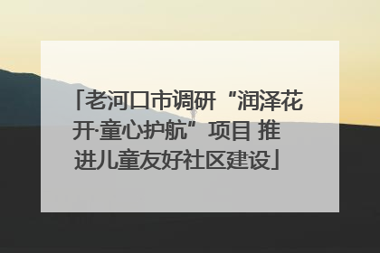 老河口市调研“润泽花开·童心护航”项目 推进儿童友好社区建设