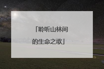 聆听山林间的生命之歌