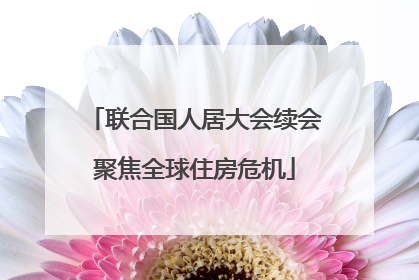 联合国人居大会续会聚焦全球住房危机