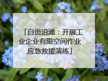 自贡沿滩：开展工业企业有限空间作业应急救援演练