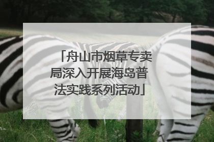 舟山市烟草专卖局深入开展海岛普法实践系列活动