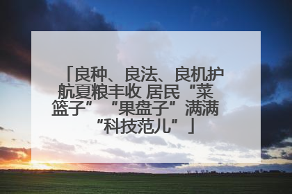 良种、良法、良机护航夏粮丰收 居民“菜篮子”“果盘子”满满“科技范儿”
