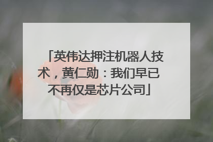 英伟达押注机器人技术，黄仁勋：我们早已不再仅是芯片公司