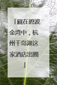 藏在碧波金湾中，杭州千岛湖这家酒店出圈