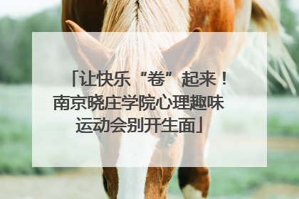 让快乐“卷”起来！南京晓庄学院心理趣味运动会别开生面