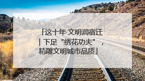 这十年·文明润宿迁｜下足“绣花功夫”，精雕文明城市品质