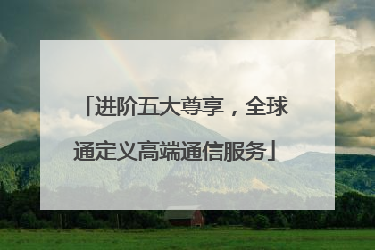 进阶五大尊享，全球通定义高端通信服务