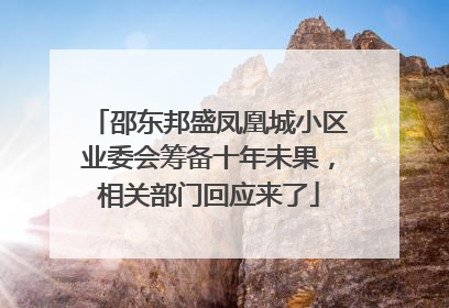 邵东邦盛凤凰城小区业委会筹备十年未果，相关部门回应来了
