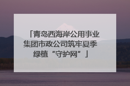 青岛西海岸公用事业集团市政公司筑牢夏季绿植“守护网”