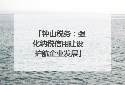 钟山税务：强化纳税信用建设护航企业发展