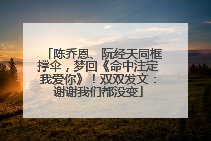 陈乔恩、阮经天同框撑伞，梦回《命中注定我爱你》！双双发文：谢谢我们都没变
