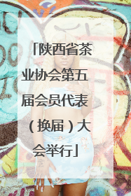 陕西省茶业协会第五届会员代表（换届）大会举行