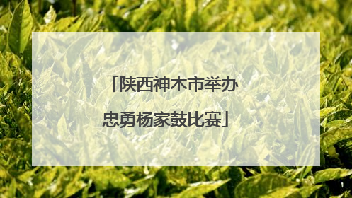 陕西神木市举办忠勇杨家鼓比赛