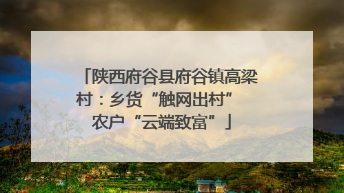 陕西府谷县府谷镇高梁村：乡货“触网出村” 农户“云端致富”