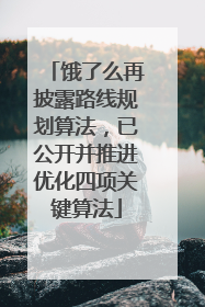 饿了么再披露路线规划算法，已公开并推进优化四项关键算法